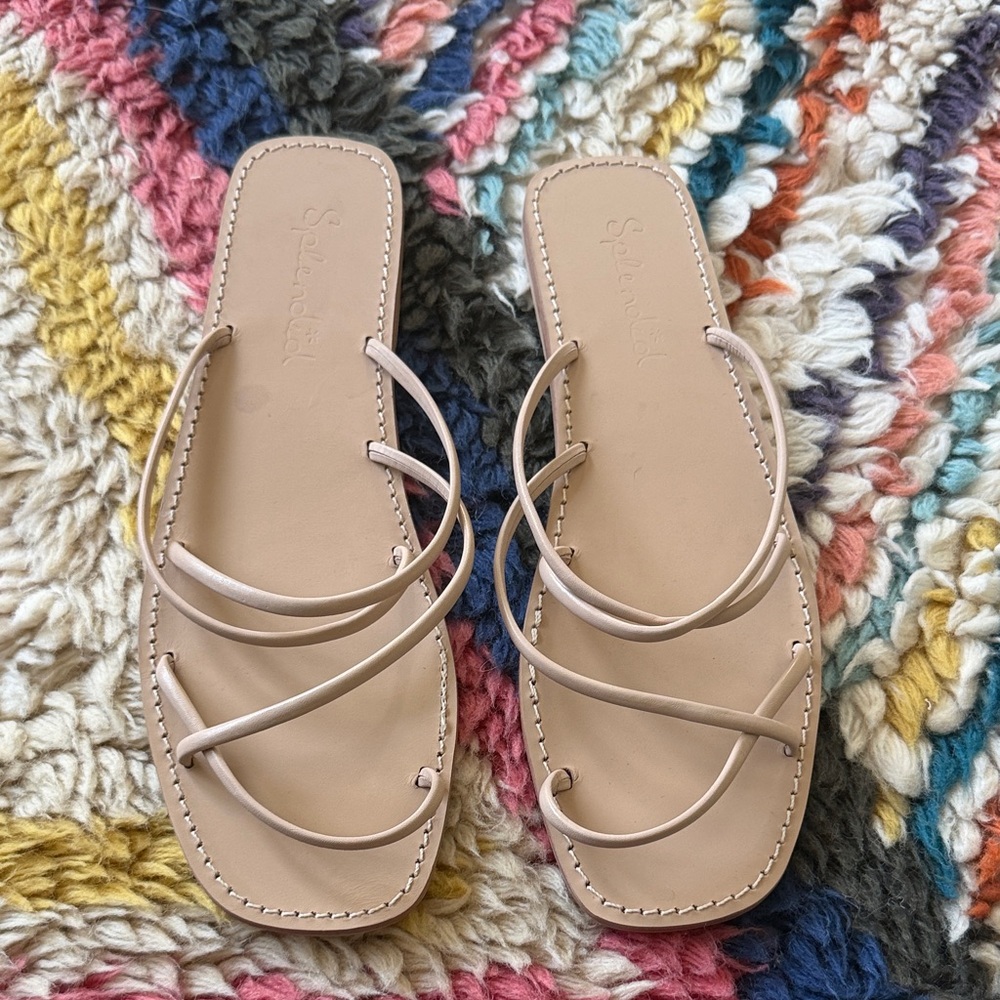 Splendid Cream Strappy Sandals Size 9